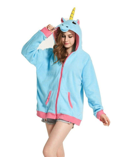 Blaues Einhorn Sweatshirt