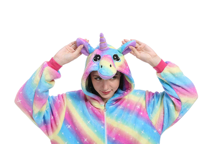 Bunte Erwachsene Einhorn Schlafanzug