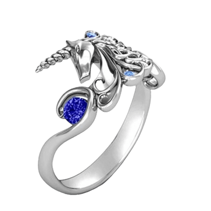 Silber Einhorn Ringe