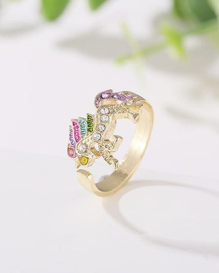 Goldener Einhorn Mädchen Ring