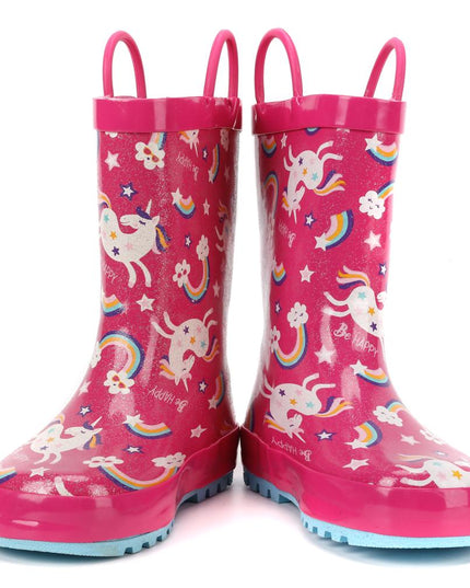 Regenstiefel Einhorn Regenbogen