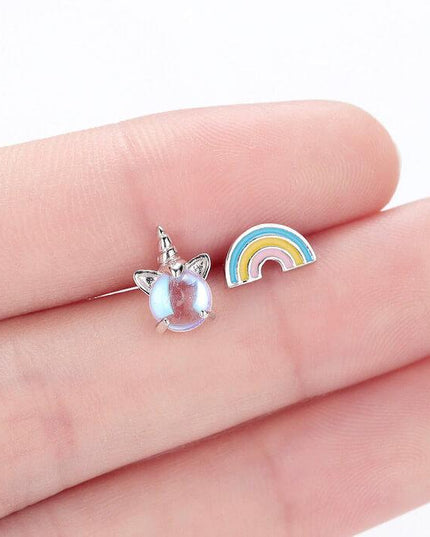 Einhorn Ohrringe Regenbogen