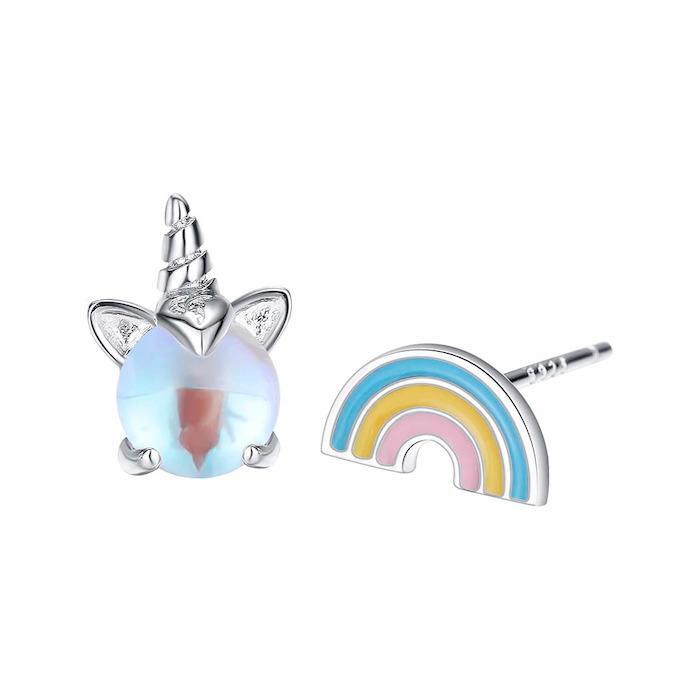 Einhorn Ohrringe Regenbogen