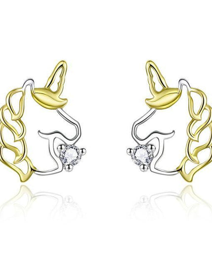 Einhorn Ohrringe Sterling Silber