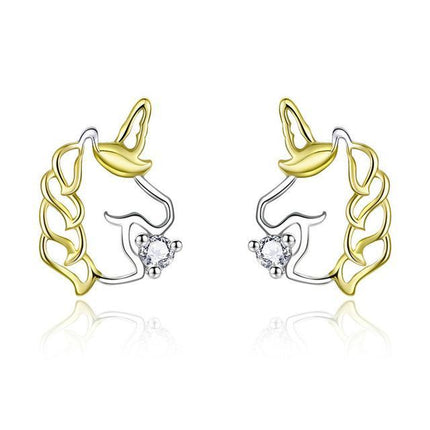 Einhorn Ohrringe Sterling Silber