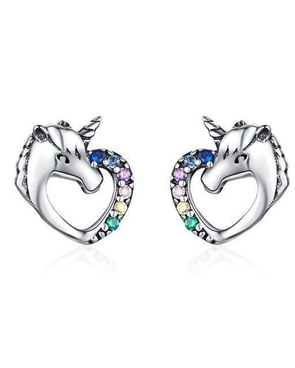 Einhorn Ohrringe Silber
