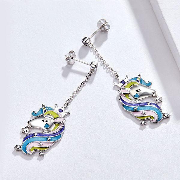 Einhorn-Ohrringe Fancy