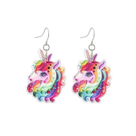 Einhorn Ohrringe Mehrfarbige