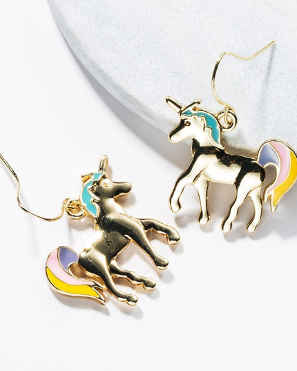 Einhorn-Ohrringe Gold