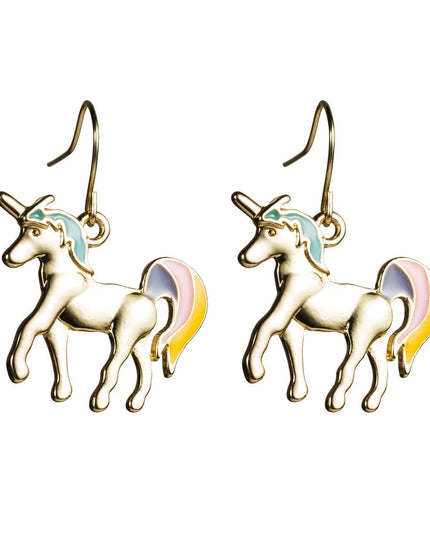 Einhorn-Ohrringe Gold