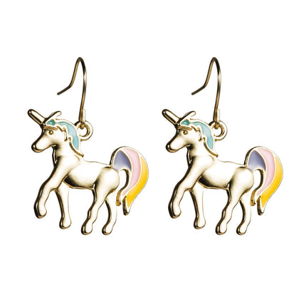 Einhorn-Ohrringe Gold