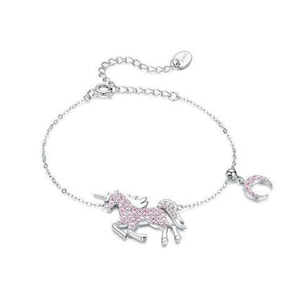 Rosa Einhorn-Armband Frau