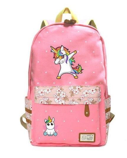 Rucksack Einhorn Tupfer Rosa