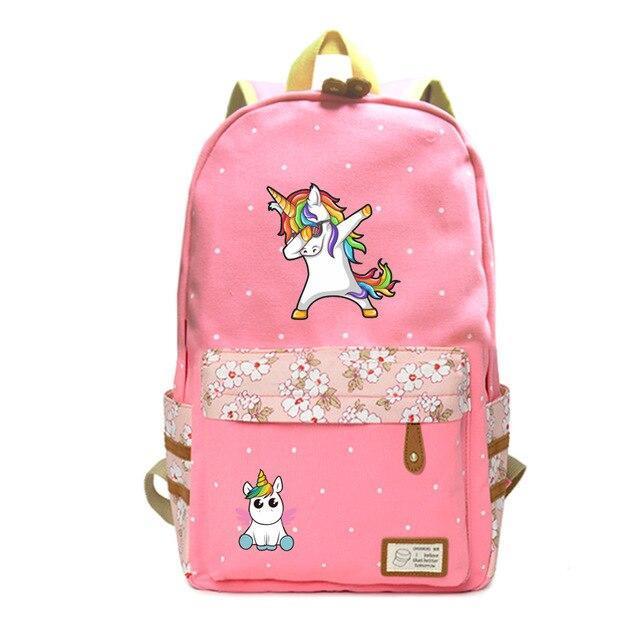 Rucksack Einhorn Tupfer Rosa