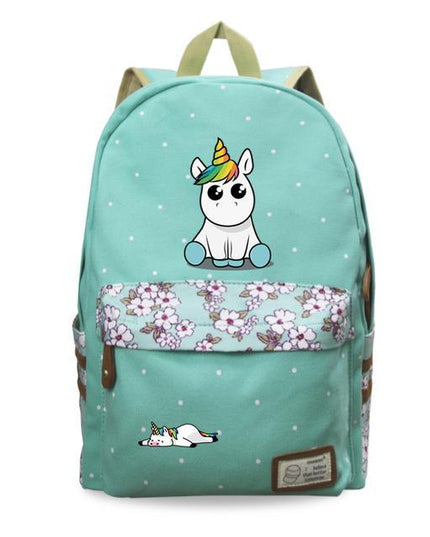 Einhorn Rucksack Kawaii Grün