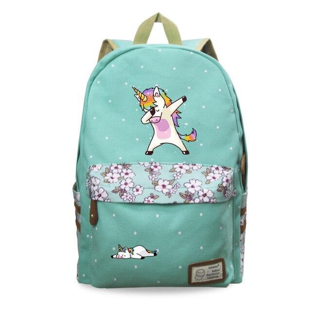 Schulranzen Einhorn Tupfer