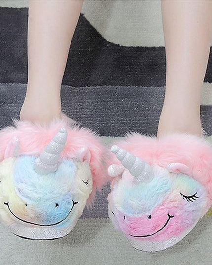 Einhorn Hausschuhe Multicolor Geschenk-Set