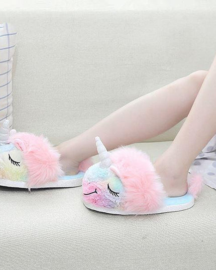 Einhorn Hausschuhe Multicolor Geschenk-Set