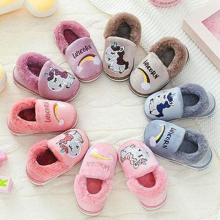 Einhorn Cartoon Baby Hausschuhe