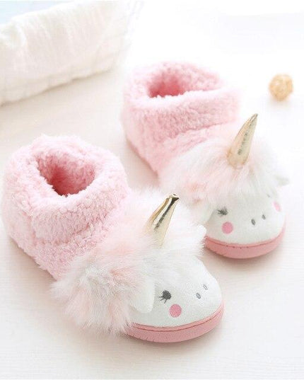Pantoffel Hausschuh in Form von Einhorn