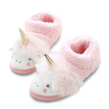 Pantoffel Hausschuh in Form von Einhorn