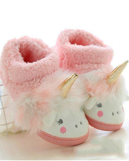 Pantoffel Hausschuh in Form von Einhorn