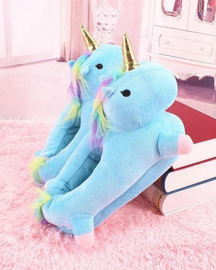 Einhorn Hausschuhe Himmelblau