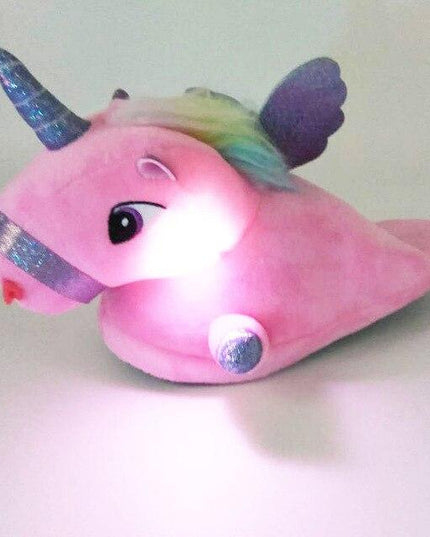 Fee Einhorn Hausschuhe LED