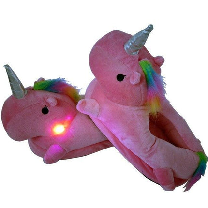 Leuchtendes Einhorn Hausschuhe Indoor