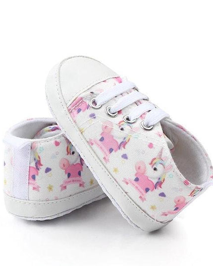 Weiße Einhorn Babyschuhe für Baby