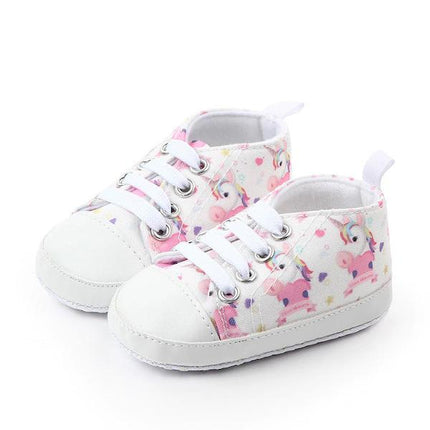 Weiße Einhorn Babyschuhe für Baby