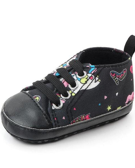Schwarzer Einhorn-Baby-Schuh für Baby