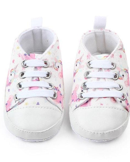 Weiße Einhorn Babyschuhe für Baby
