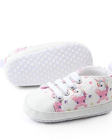 Weiße Einhorn Babyschuhe für Baby
