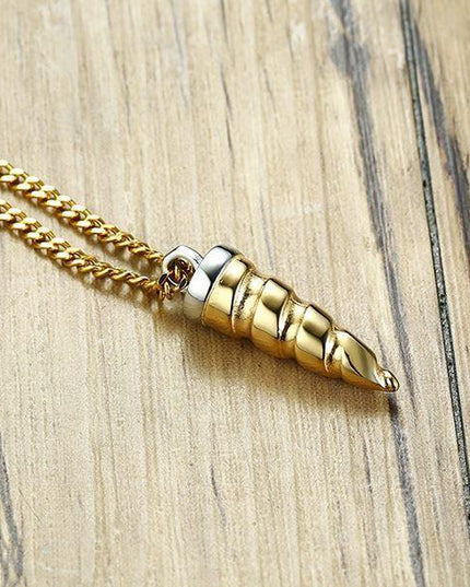 Einhorn Kette Horn Gold