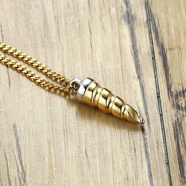 Einhorn Kette Horn Gold