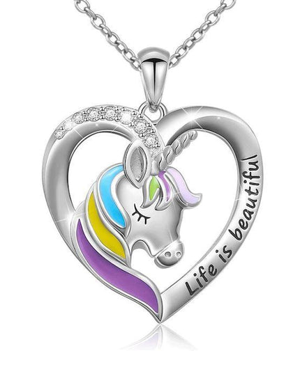 Einhorn Kette Herz