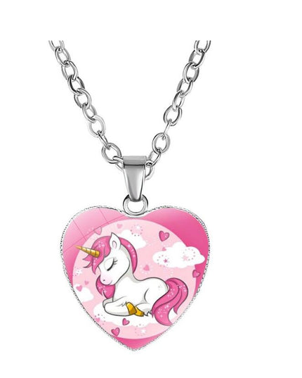 Einhorn Kette Romantische Herz