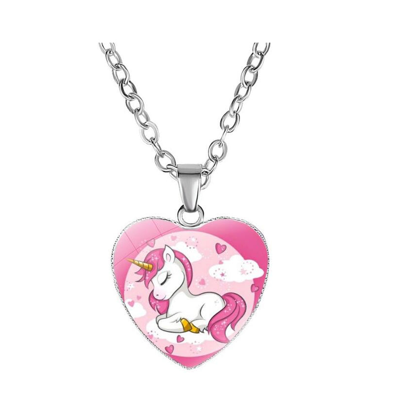 Einhorn Kette Romantische Herz