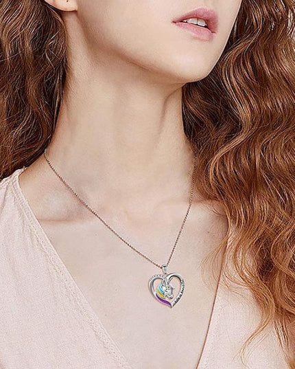 Einhorn Kette Herz