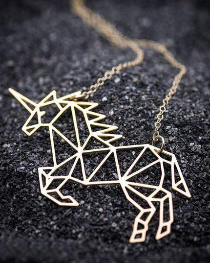 Einhorn-Kette Origami-Schmuck