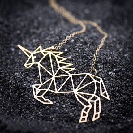 Einhorn-Kette Origami-Schmuck