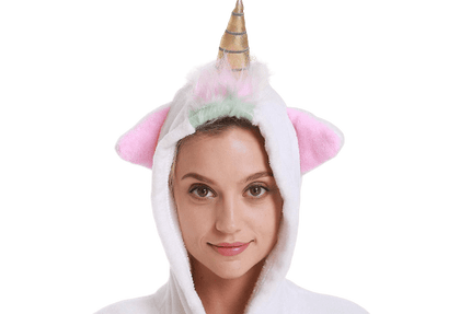 Weißer Einhorn-Pyjama-Overall