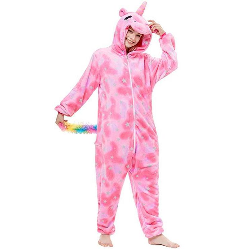 Einhorn-Pyjama-Overall Erwachsene