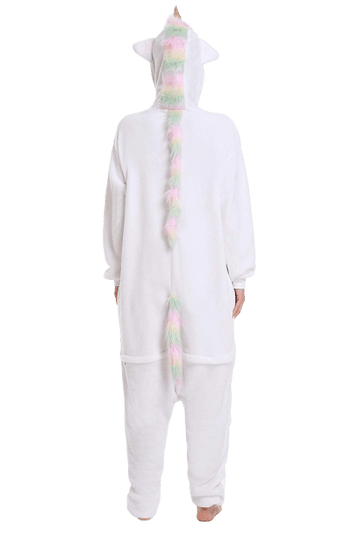 Weißer Einhorn-Pyjama-Overall