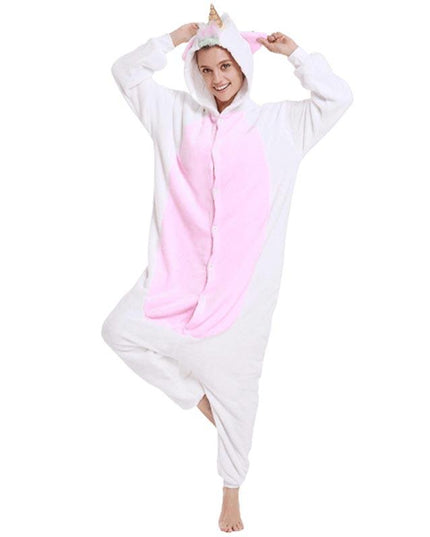 Weißer Einhorn-Pyjama-Overall