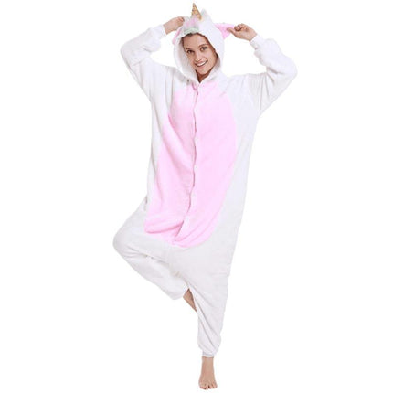 Weißer Einhorn-Pyjama-Overall