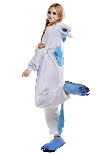 Blauer Einhorn-Pyjama-Overall