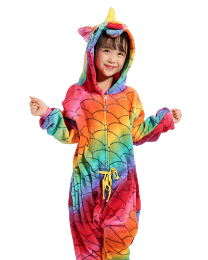 Einhorn Schuppen Pyjama-Overall