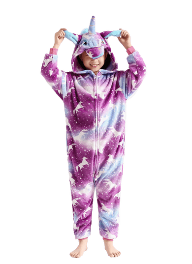 Einhorn-Galaxie-Pyjama-Overall
